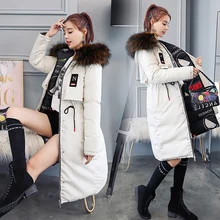 Двустороннее хлопковое платье женское средней длины зима новая Корейская версия с капюшоном ватная куртка