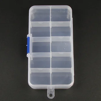 

Mini 10 Slots Adjustable Jewelry Storage Box Craft Organizer Beads Multi-function Detachable 10 Grid Jewelry Storage Box Girl