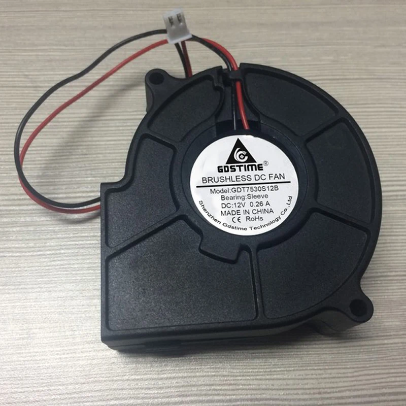Центробежный турбинный вентилятор охлаждения вентилятора DC5v 12V 24V 70mm 7530 7 5