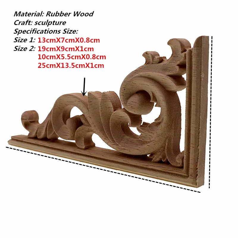VZLX наклейка с резьбой по дереву красивые узоры деревянные аппликации резные миниатюры деревянная фигурка ремесла мебель окно домашний декор