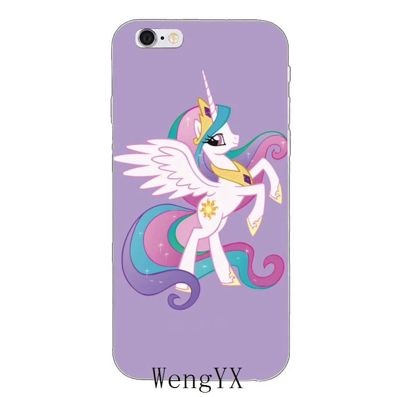 Мультяшный мягкий чехол для телефона my little pony Princess Celestia Samsung Galaxy J1 J2 J3 J5 J7 A3 A5 A7 2015
