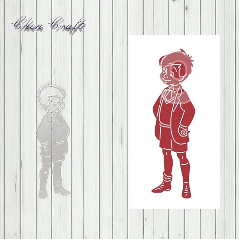 

Cartoon handsome boy Metal Cutting Dies Cut DIY Scrapbooking Album Crafts Supplies Paper Cards Making Dies New 2019 Diecut