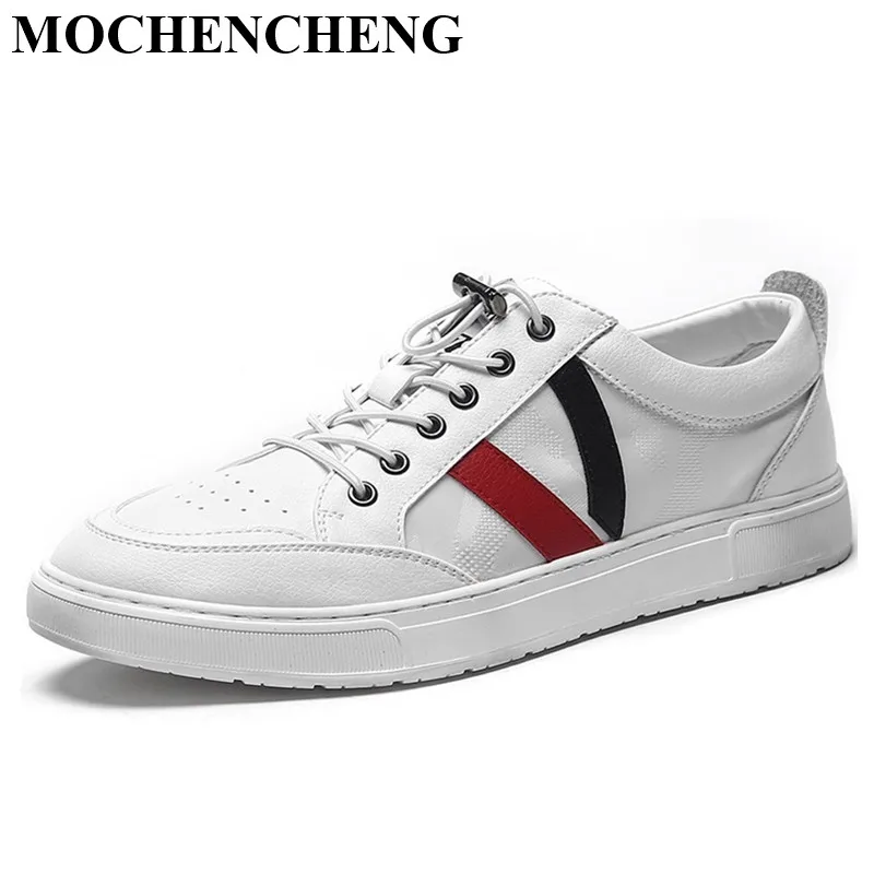 

New White Shoes Men Summer Breathable Lace-up Flat Sneakers Light Soft Design England Retro Style High Quality Male Casual Shoes