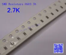 Chip Resistors 0603 2.7 K ohm 2.7K 5% SMD Resistors 1/10W 500PCS/LOT