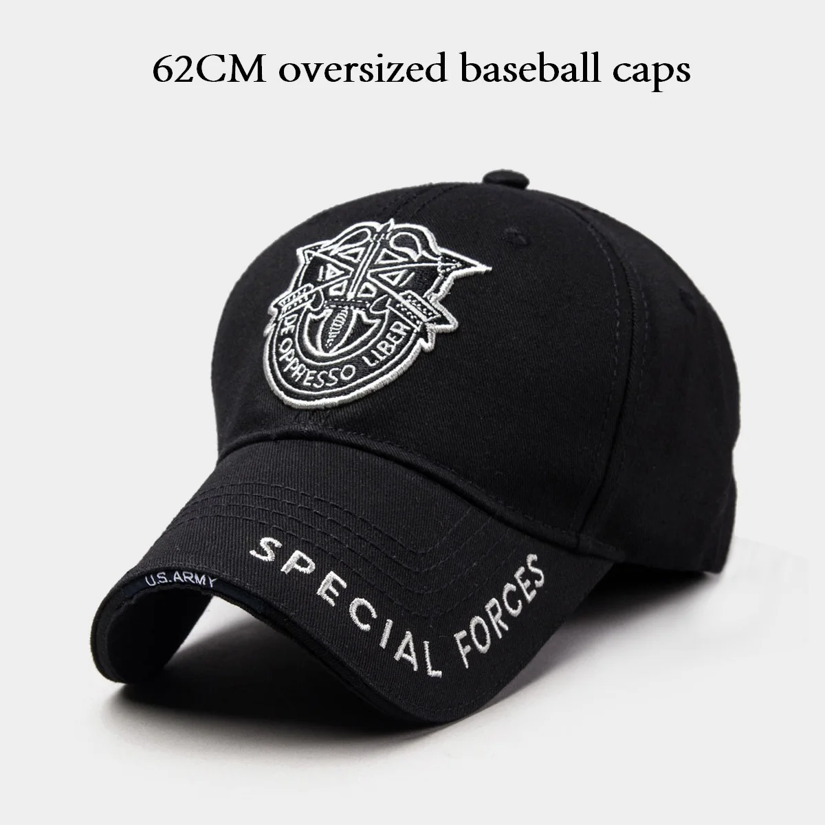 Janvancy 62cm Baseball Caps Men Oversized Head Snapback Extended and