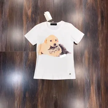 

2019 summer new style women's cotton print animal pattern casual T-shirt