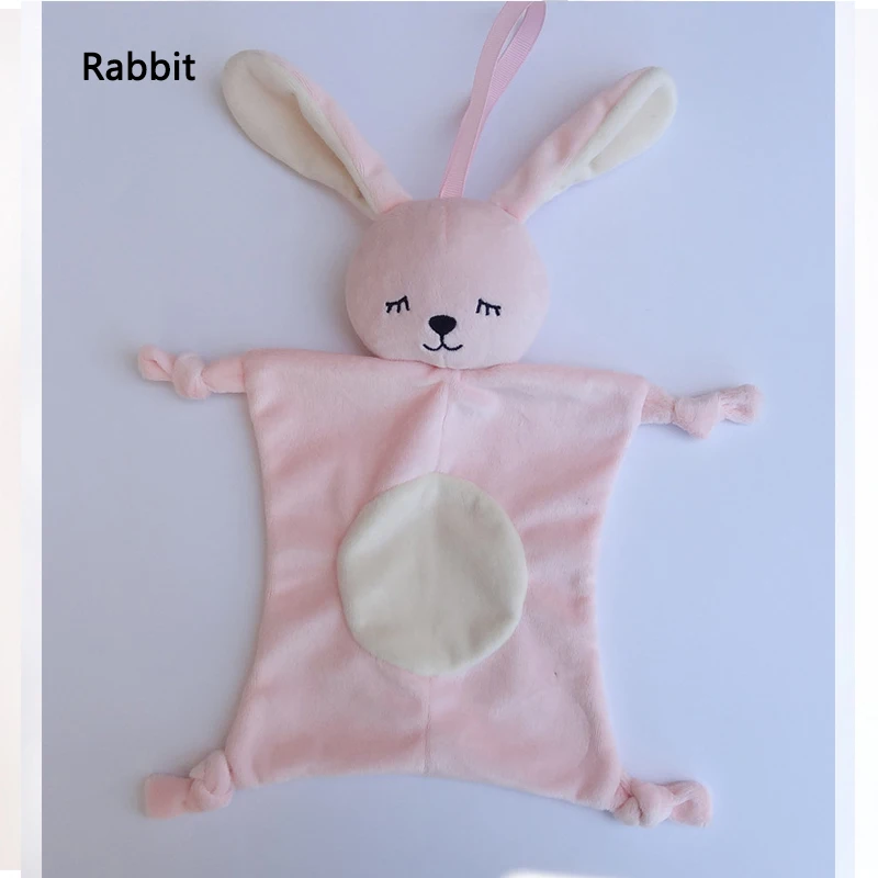 Newborn Baby soothing appease plush towel Accompany sleeping plush bib toys Soft Soother Towel Cartoon Animal Plush Toys