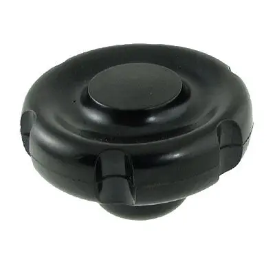 

Gold Tone Metal 13/32" Threaded Plastic Fluted Knob Black