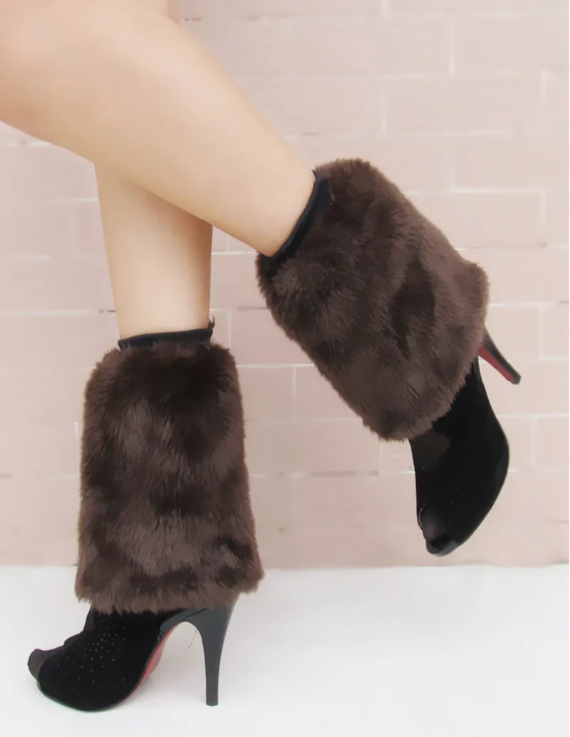 NewWinterWomensFauxFurLegWarmersBootsCuffsToppersLegWarmers