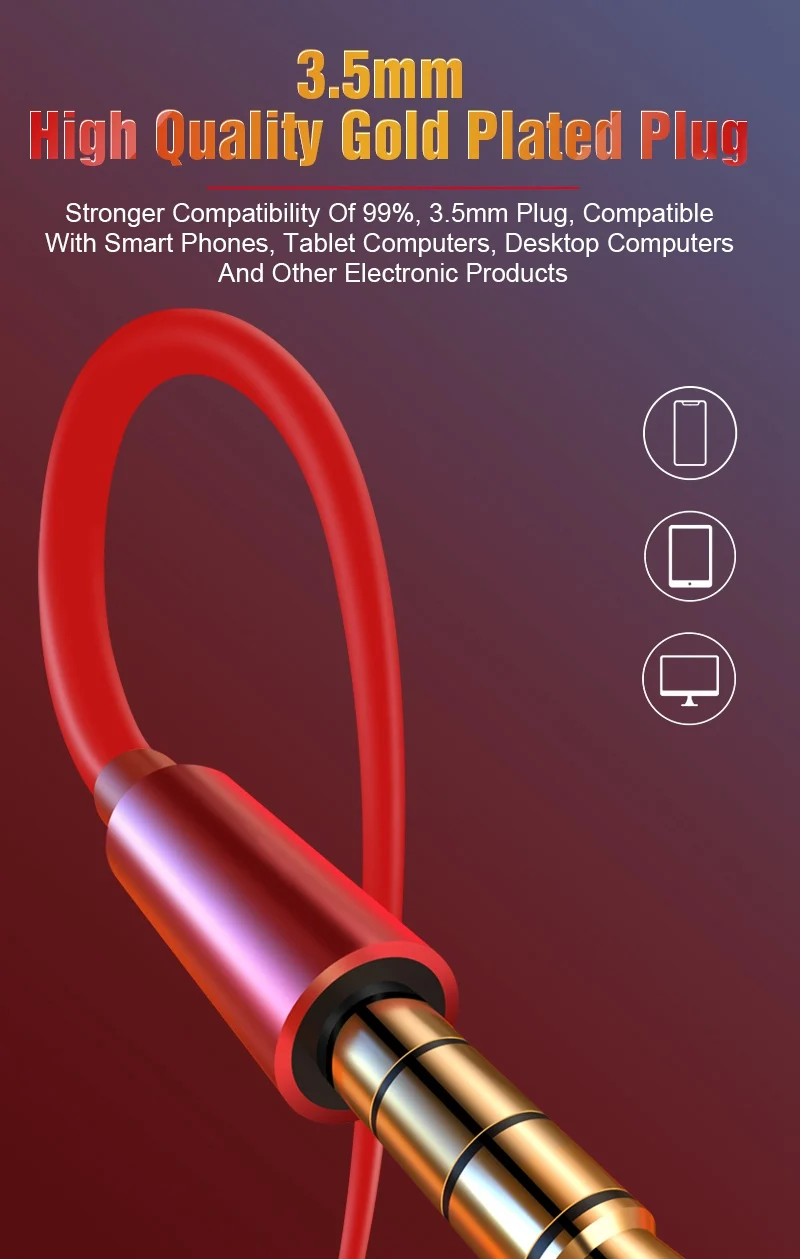 Hisomone Magnetic Wired Earbuds Headphones 3.5MM Metal In-Ear Headset HIFI Sport Earphones With Mic Stereo For iPhone Xiaomi