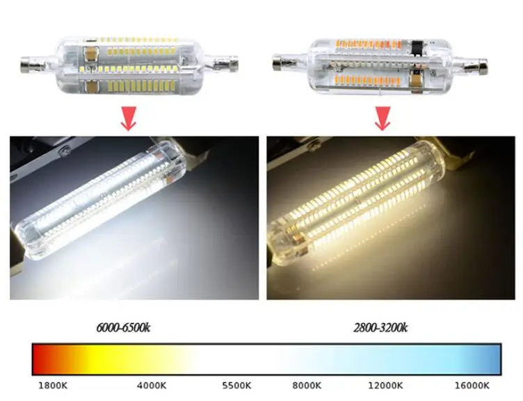 Новые силиконовые R7S Светодиодный светильник 10 Вт 15 Вт SMD 3014 78 мм 118 мм R7S Светодиодный лампочки AC220V энергосберегающие заменить галогенной лампы