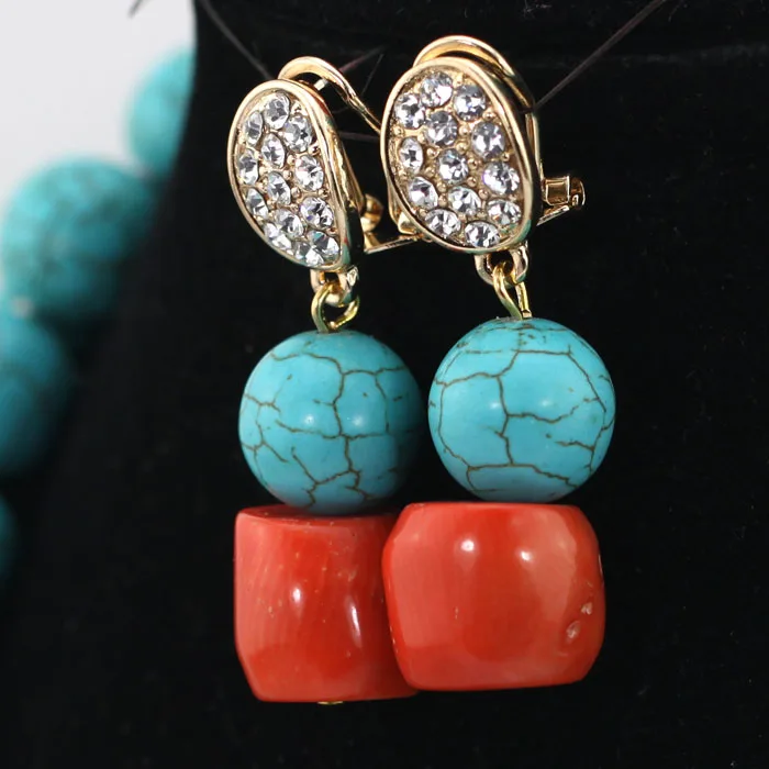 

High Quality Natural Stone Drop Earrings Teardrop Stone Earrings Fashion Earrings PJW163
