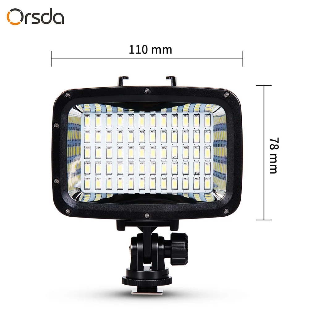 Orsda светодиодный ультра яркий 1800LM фото-видео светильник 3 режима 5500K светодиодный заполняющий светильник для дайвинга для камер GoPro Xiaomi Yi SJCAM