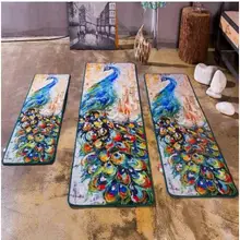 Павлин картина маслом art ковер спальня коврик пол коврик прикроватный коврик для ног Нескользящие ванная кухня гостиная дверной коврик