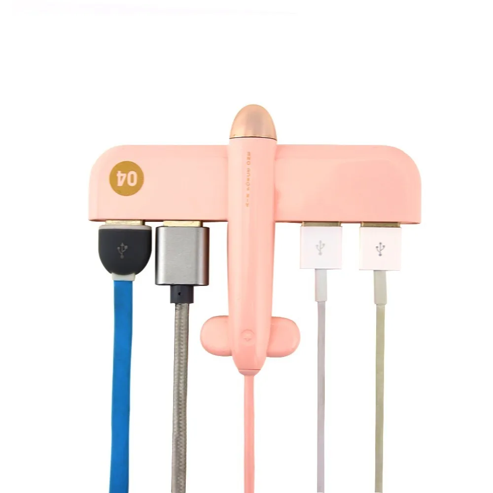 Pink CHYI usb-концентратор с несколькими портами Симпатичный Самолет дизайн USB сплиттер 4 порта USB 2,0 концентратор Jet Airliner концентратор адаптер для ПК Компьютерные аксессуары - Цвет: Pink