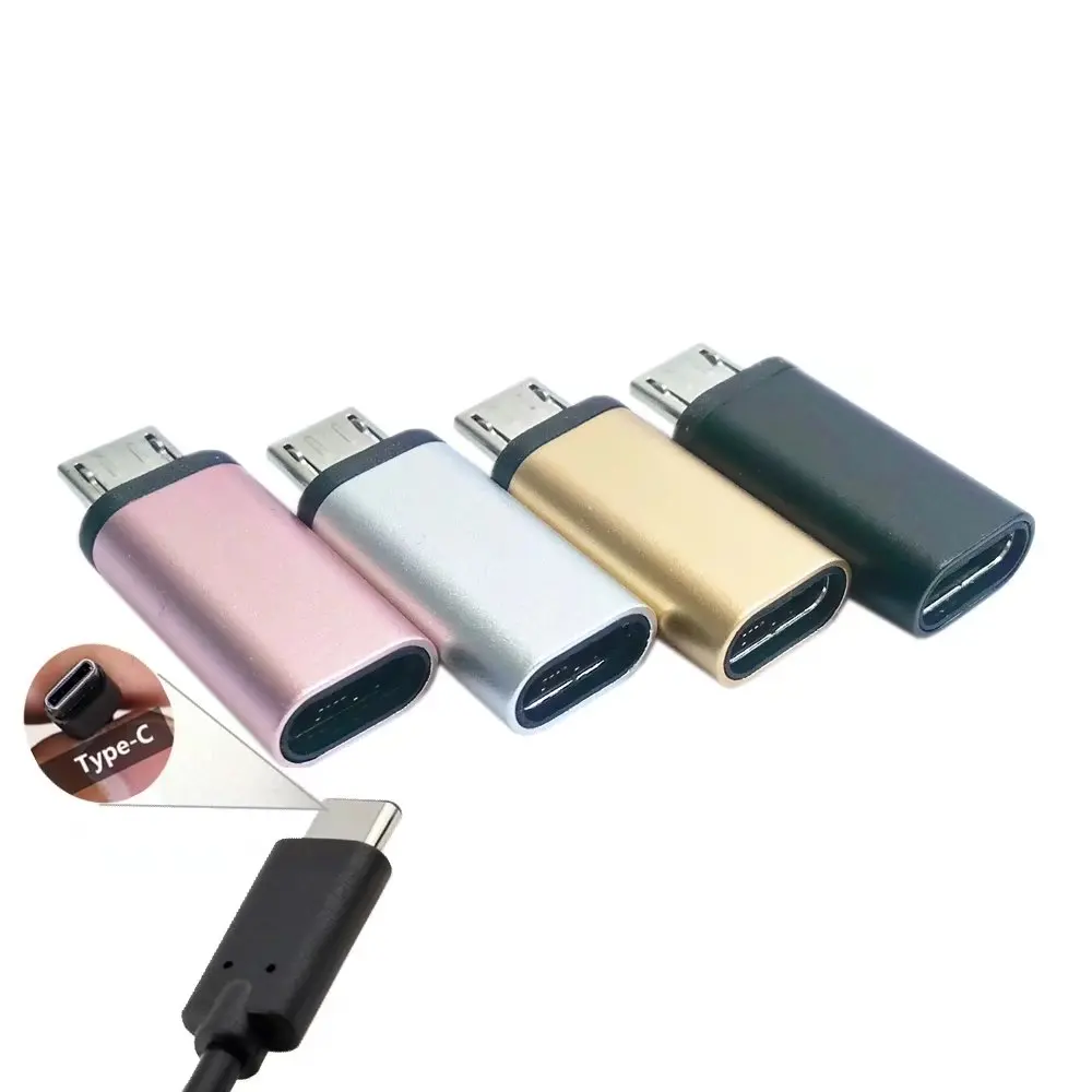 2017 Aluminum alloy shell usb type-c female to micro usb male adapter usb-c female to micro usb male charging charge phone