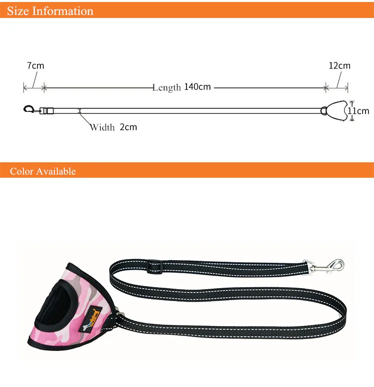 Hand-held Glove Type Pet Dog Leashes Reflective Strip Camouflage Pet Leads Dog Leash Pet Dog Accessories 140cm Length (8)