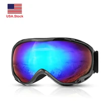 Снегоходные очки, лыжные очки, маска для катания на лыжах, противотуманные очки UV400, двухслойные очки для сноуборда, зимние снежные спортивные защитные очки