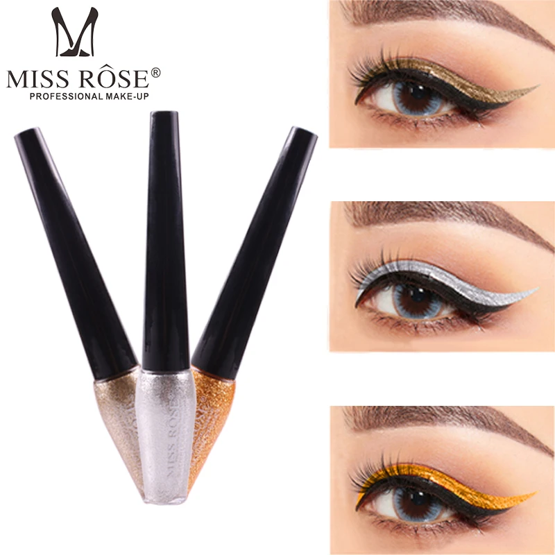 

MISS ROSE 6 Color Long Lasting Diamond High Light Eyeliner Eyeshadow Liquid Shimmer Beauty Make Up Tool Festival Glitter TSLM2