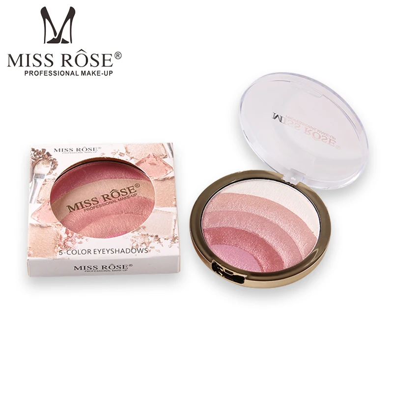 

MISS Rose 10-color rainbow highlights eye shadow baking powder for a blush shadow tray lazy blush beauty makeup