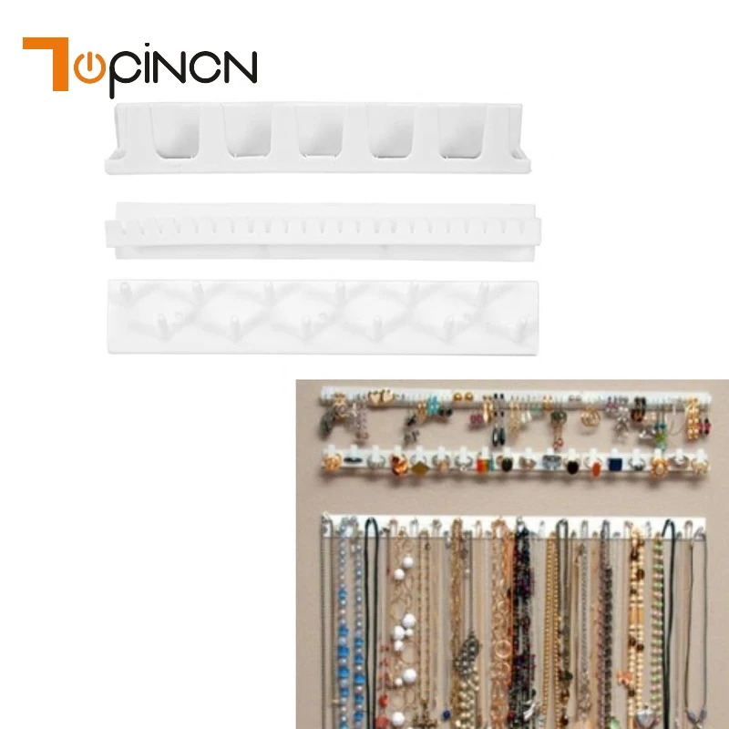 

9Pcs Wall Mounted Adhesive Storage Organizer Display Jewelry Hook Holder For Necklace Earrings Ring Scarf Hangers Jewellery Rack