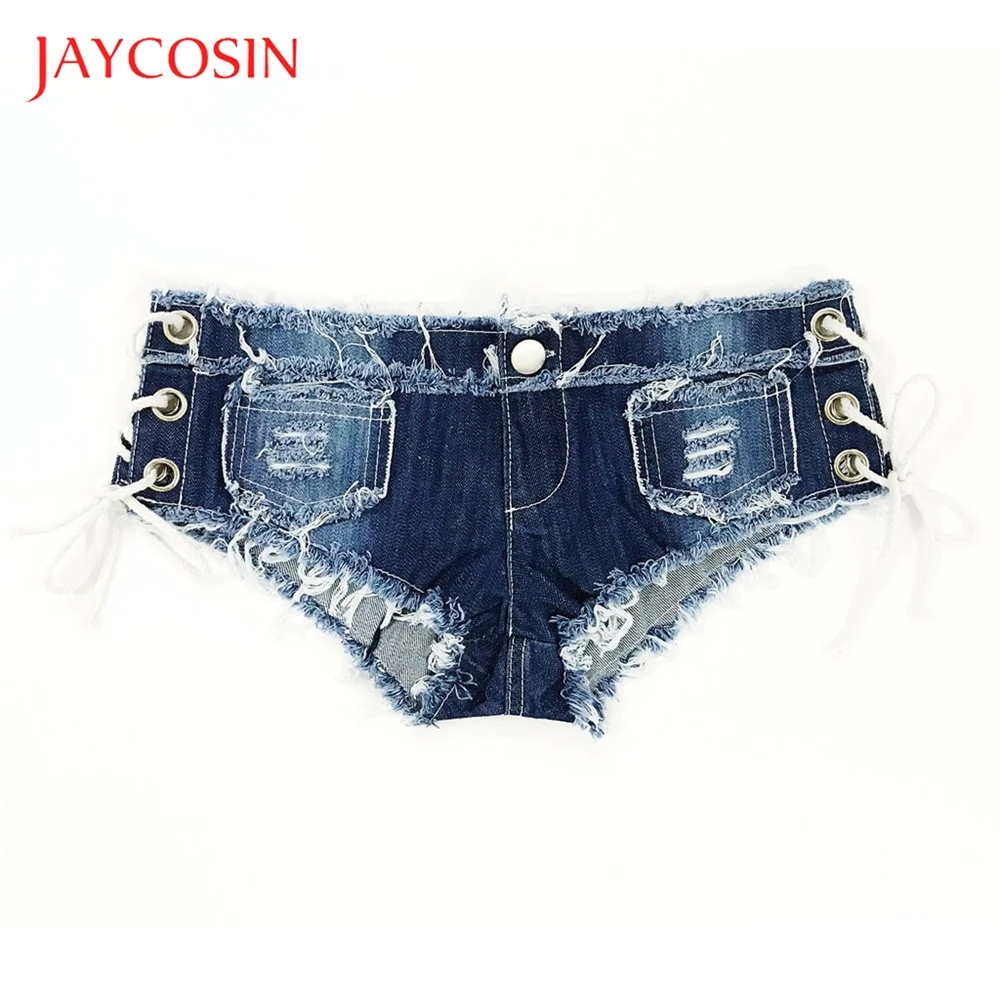 

JAYCOSIN Sexy Button Women Bandage Cut Off Low Waist Denim Jeans Shorts Mini Hot Pants Polyester Material