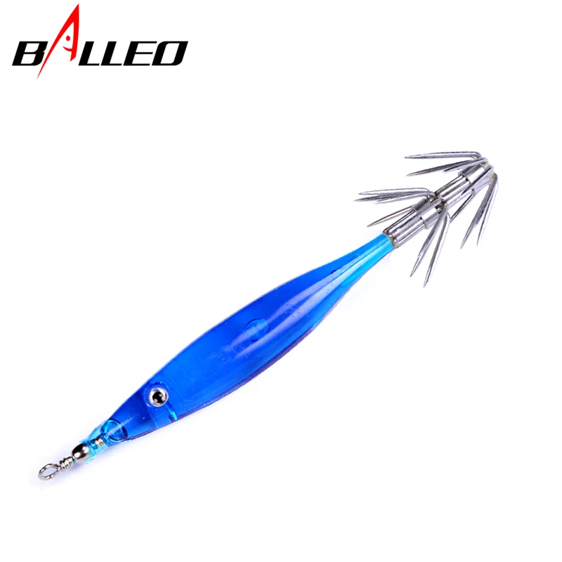 Balleo 10pcs Hard Fishing Lure 7cm/3.5g 5Color Squid High Carbon Steel Hook Octopus Crank Artificial Jigs Cuttlefish Shrimp Bait