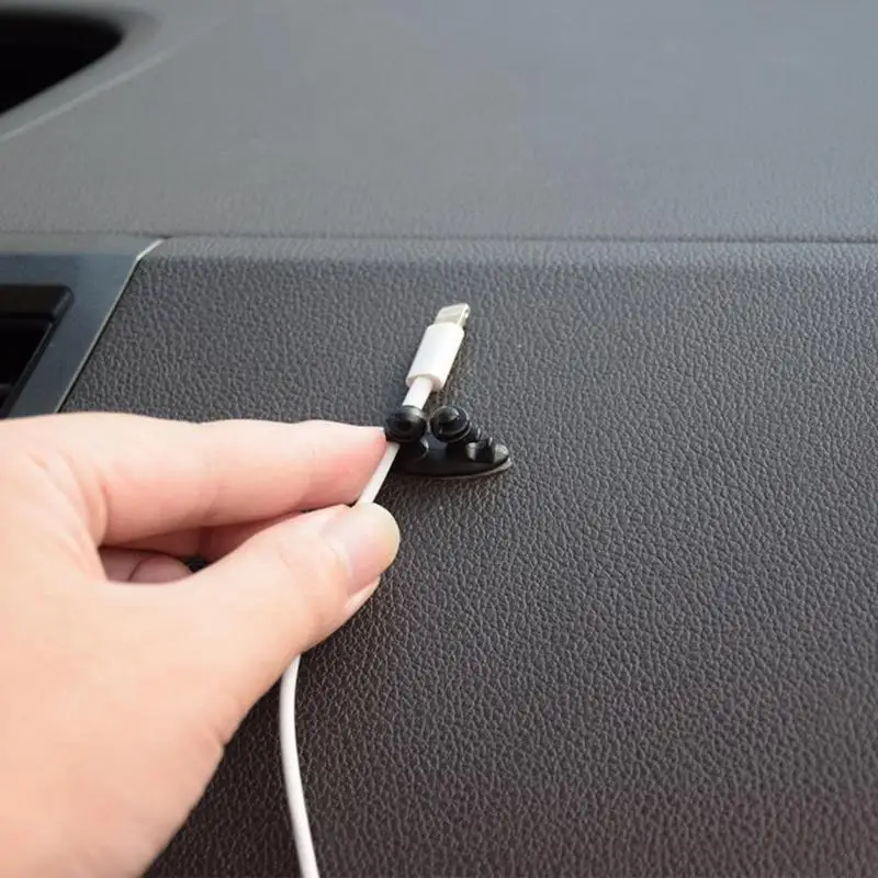 8 шт. автомобильный провод usb кабель держатель фиксатор для галстука органайзер