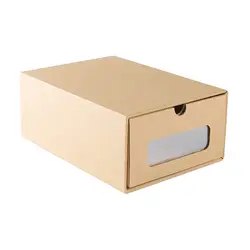 Перспективная коробка для хранения обуви увеличивает тип ящика прозрачная коробка для хранения Экологически чистая Складная кожаная