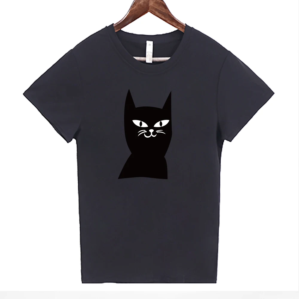 

Lovely Cats T-shirt Harajuku Fashion Graphic Tees Women Funny Slim Cute Girl's Tshirts Tees & Tops Summer