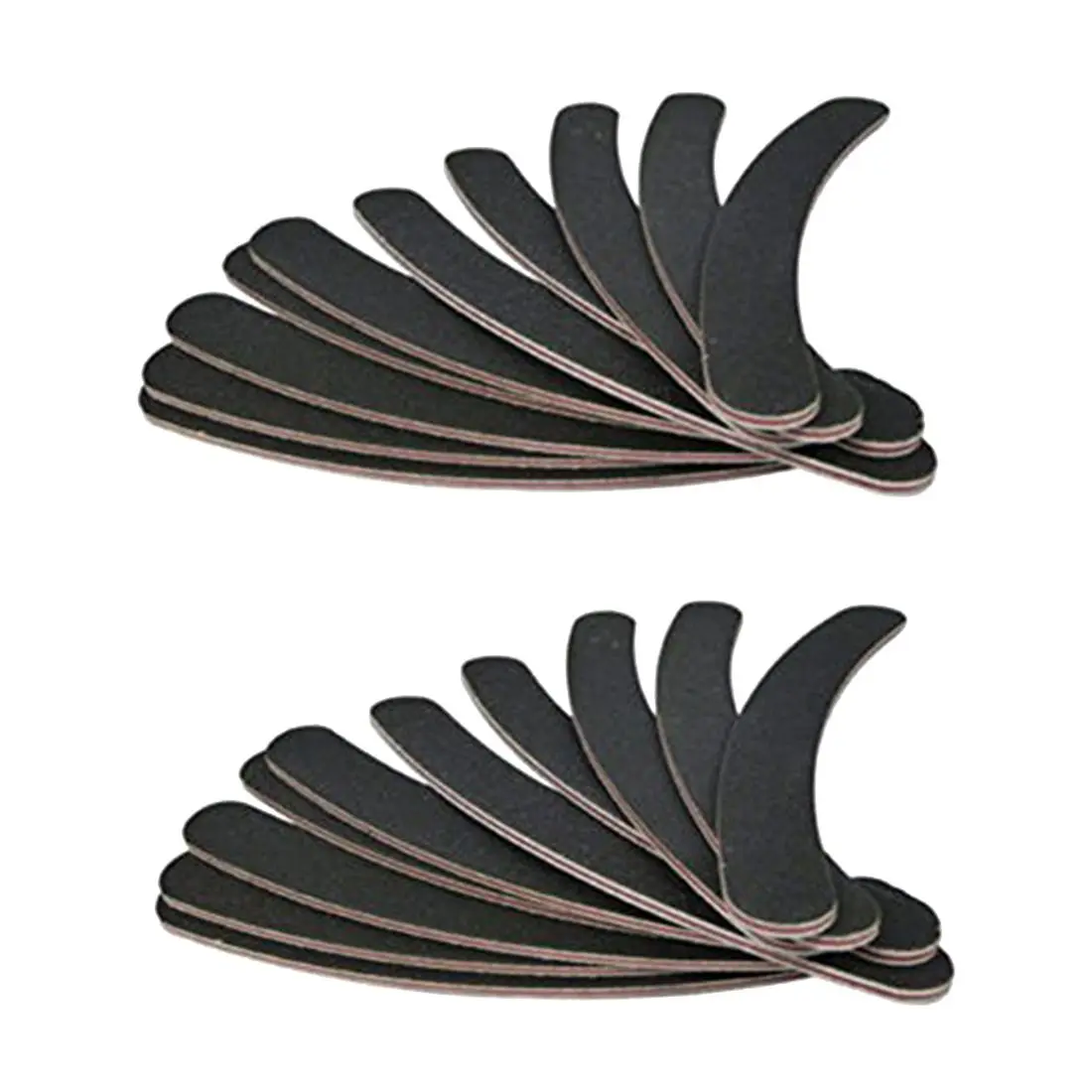 

BEST 20x Double Sided 100/180 Grit Boomerang Banana Curved Nail Files