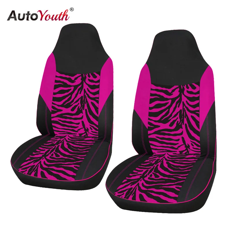 

AUTOYOUTH Velvet Fabric Pink Zebra Car Seat Cover Universal Fits Most Car SUV Car Styling Interior Accessories Seat Cover