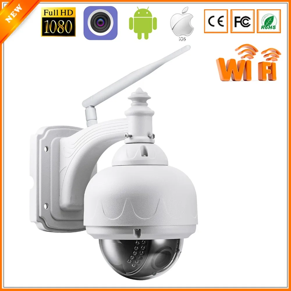 

BESDER Speed Dome IP Camera WiFi 1080P 960P Mini Outdoor Security CCTV Camera PTZ 5X Auto Zoom SD Card Slot ONVIF P2P RTSP Alarm