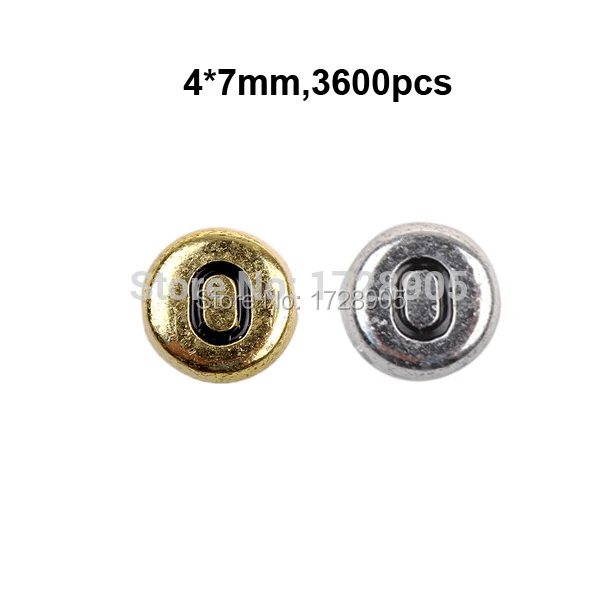 3600 шт., Серебряные Акриловые Бусины, 4 х7 мм