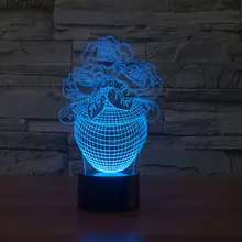 Новинка 3D ночной Светильник с розами, настольные лампы, 7 цветов, светодиодный светильник ing