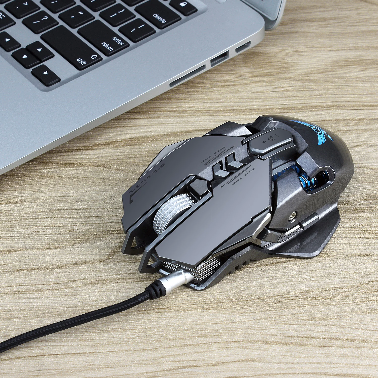 Оригинальная игровая мышь, проводная, USB, едят курицу, механическая мышь, 3200 точек/дюйм, 7 клавиш, оптическая мышь для макросъемки, usb X300GY