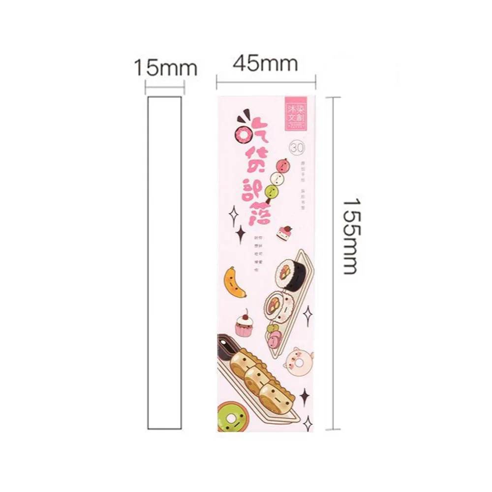 30-pcs-box-Cute-sushi-food-heteromorphism-paper-bookmarks-book-holder-message-card-kids-kawaii-stationery (4)