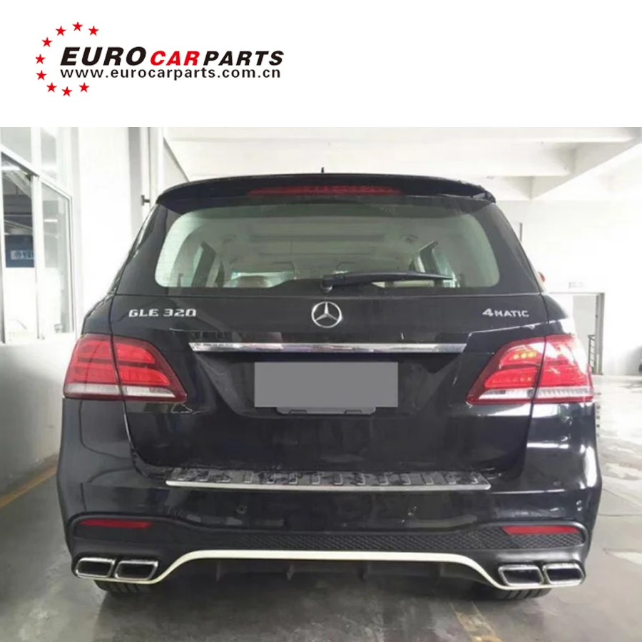 GLE class W166 GLE63 задний диффузор для GLE320 GLE400 до GLE63 стильный задний спойлер с глушителем наконечники выхлопной трубы