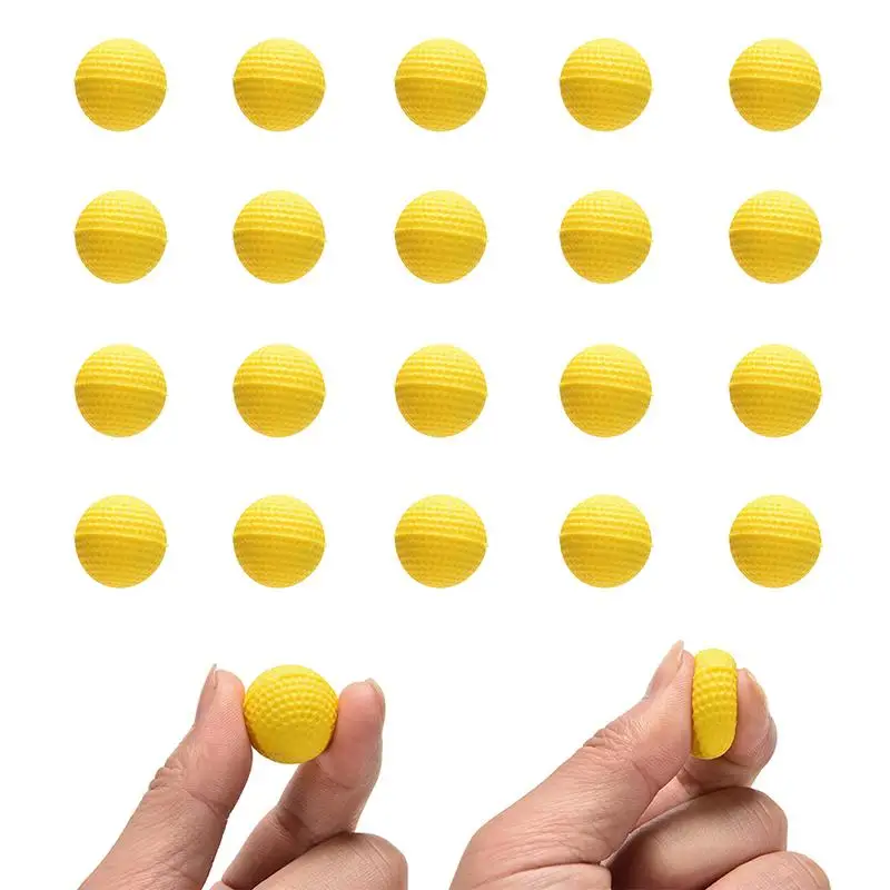

20Pcs Super Soft Rounds Bullet Balls For N-Rival Refill Compatible Kids Toys Yellow