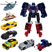 J243 New Arrival Mini Classic Transformation Plastic Robot Cars Action Toy Figures Kids Education Toy Gifts