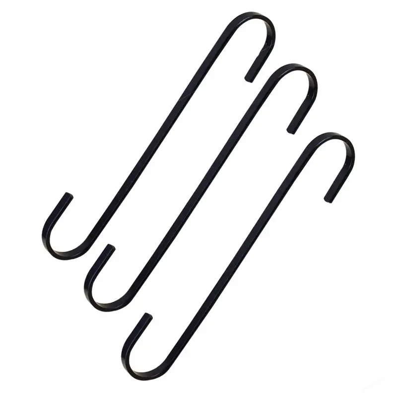1 шт. черные круглые сверхпрочные железные s-образные крючки для кухни нержавеющие S тип крючки вешалки для подвешивания кастрюль сумки полотенца