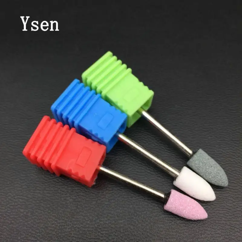 

1PC Ceramic Stone Pointed Sharp Nail Bits Korund Matieral Electric Nail Drill Machine Nail File Nail Cutter