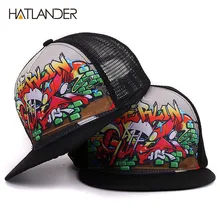 [HATLANDER] Новинка, бейсболка для родителей и детей, для мальчиков и девочек, крутые хип-хоп кепки, Снэпбэк, летние солнцезащитные шапки, сетчатые кепки для водителя грузовика, для мужчин и женщин