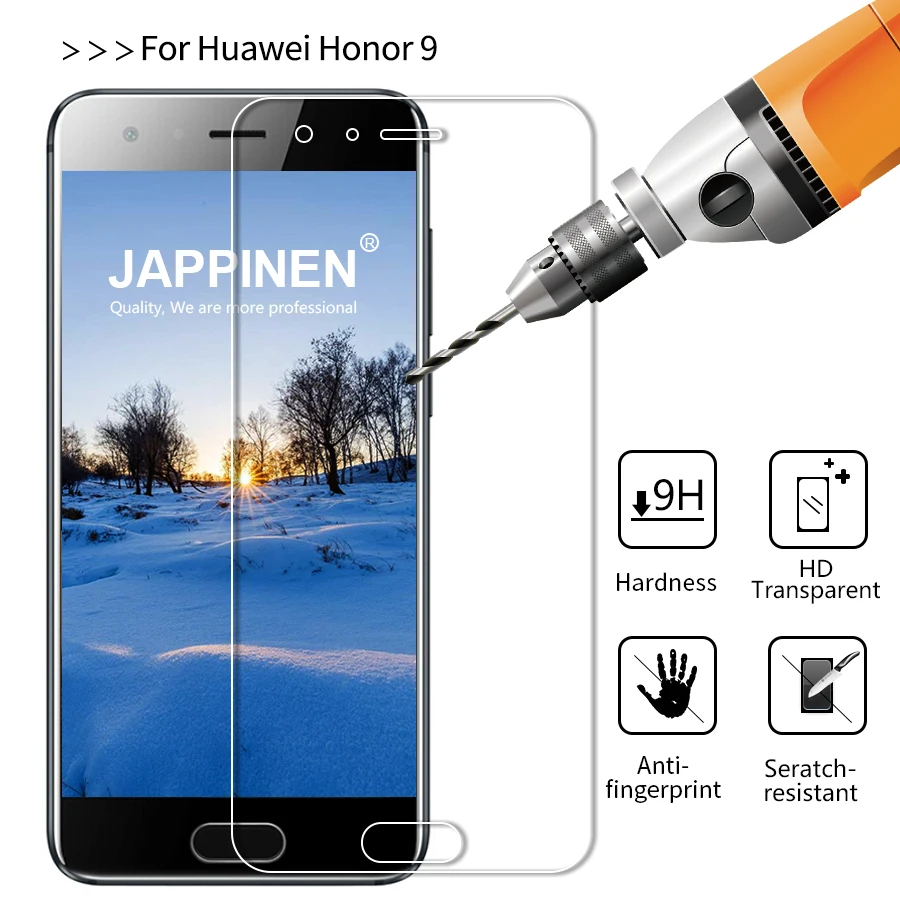 Jappinen 2.5D 9h 0 26 мм Экран протектор Закаленное Стекло для huawei Honor 9 Премиум закалённые
