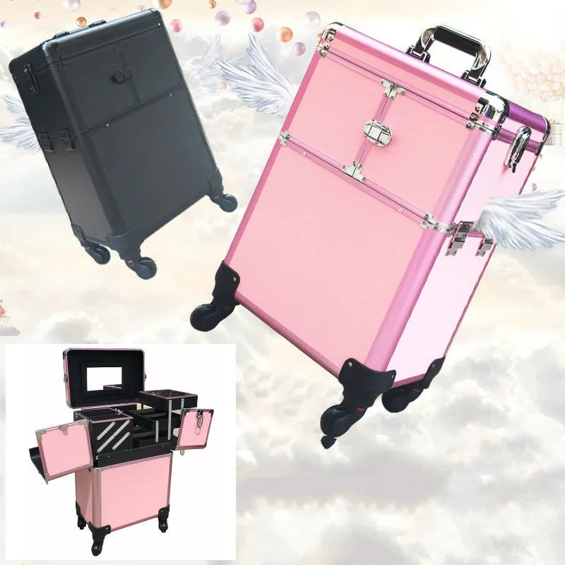 Профессональная маникюр, Полировка Ногтей чемодан для макияжа на колесах организаторов коробка для хранения 58x35x23 см