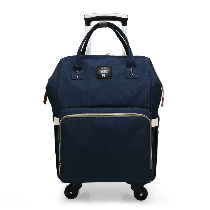 Korean Trolley Case Style Lever Wheel Mummy Travel Bags With Password Lock Baby Outdoor Play Package Manufacturers Wholesale10