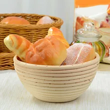 Behogar 20 см круглая натуральная ротанговая баннеровая форма для хлеба, тесто, подъемная корзина, миска с льняным вкладышем для домашней выпечки