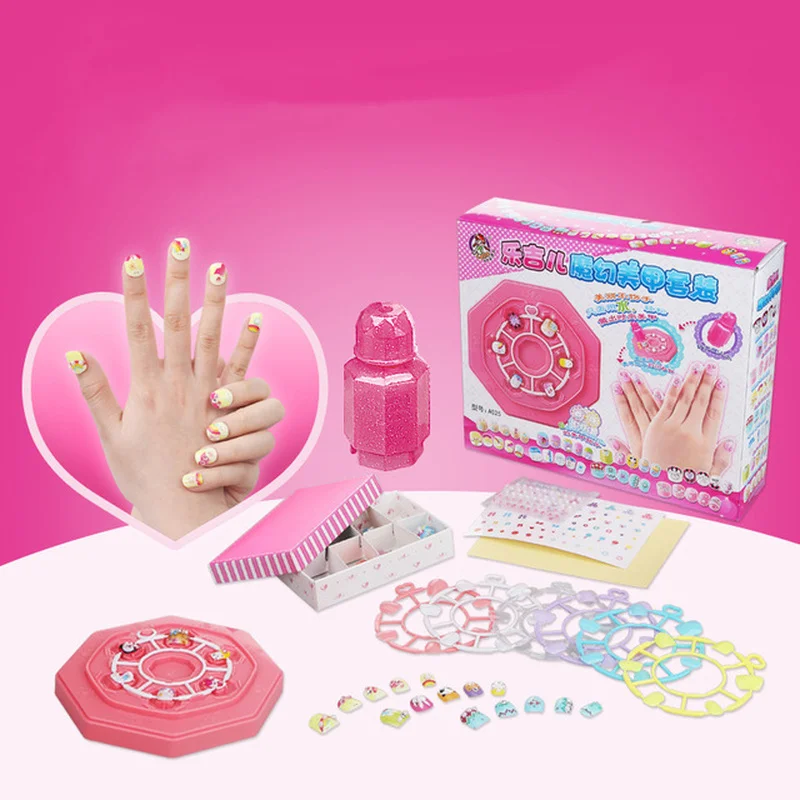 Children's DIY Handmade Nail Patch Makeup Jewelry Toy Waterproof Nail Sticker Set Girl Child Nail Fun Toy Children's DIY Handmade Nail Patch Makeup Jewelry Toy Waterproof Nail Sticker Set Girl Child Nail Fun Toy