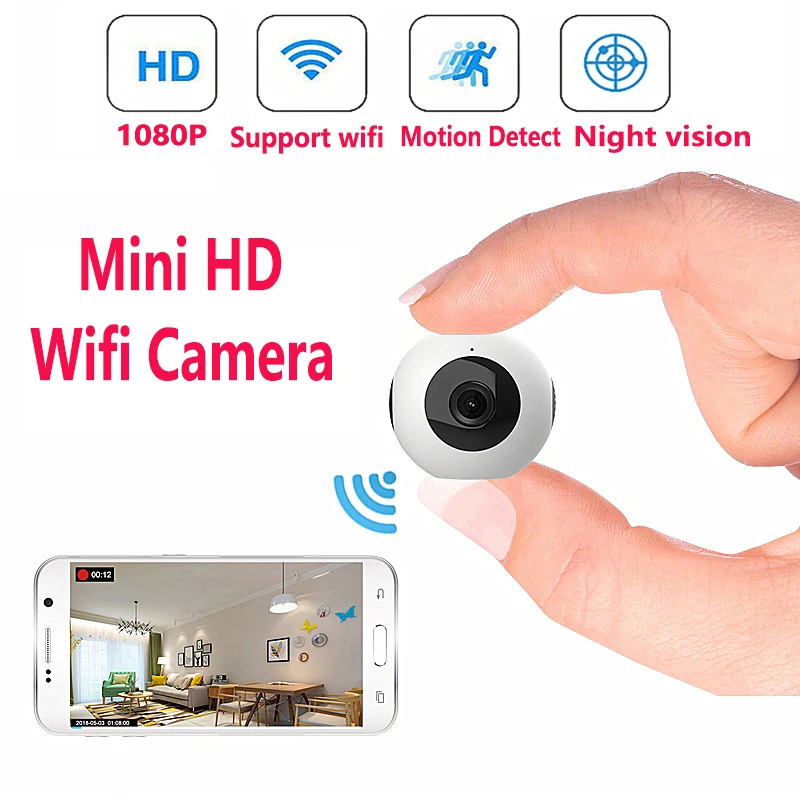 Новая мини камера Wi Fi IP HD ночное видение видеокамера Обнаружение движения