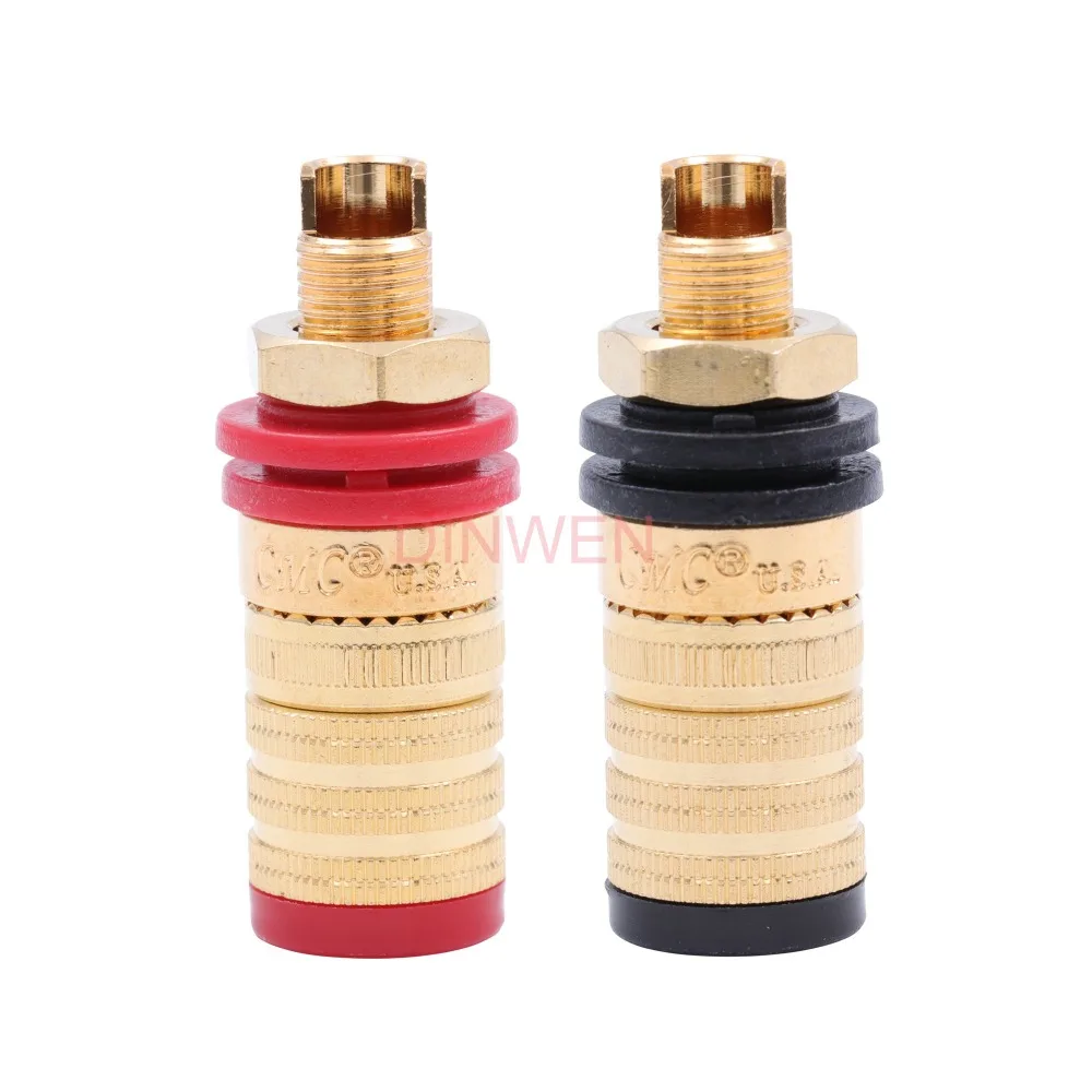 Banhado a Ouro Conector de Saída de Áudio de Alta Ofc Alto-falante Amplificador Ligação Pós Terminal Banana Tomada Fidelidade Diy Cmc 838s-g 838l-g 24 k - Image 3